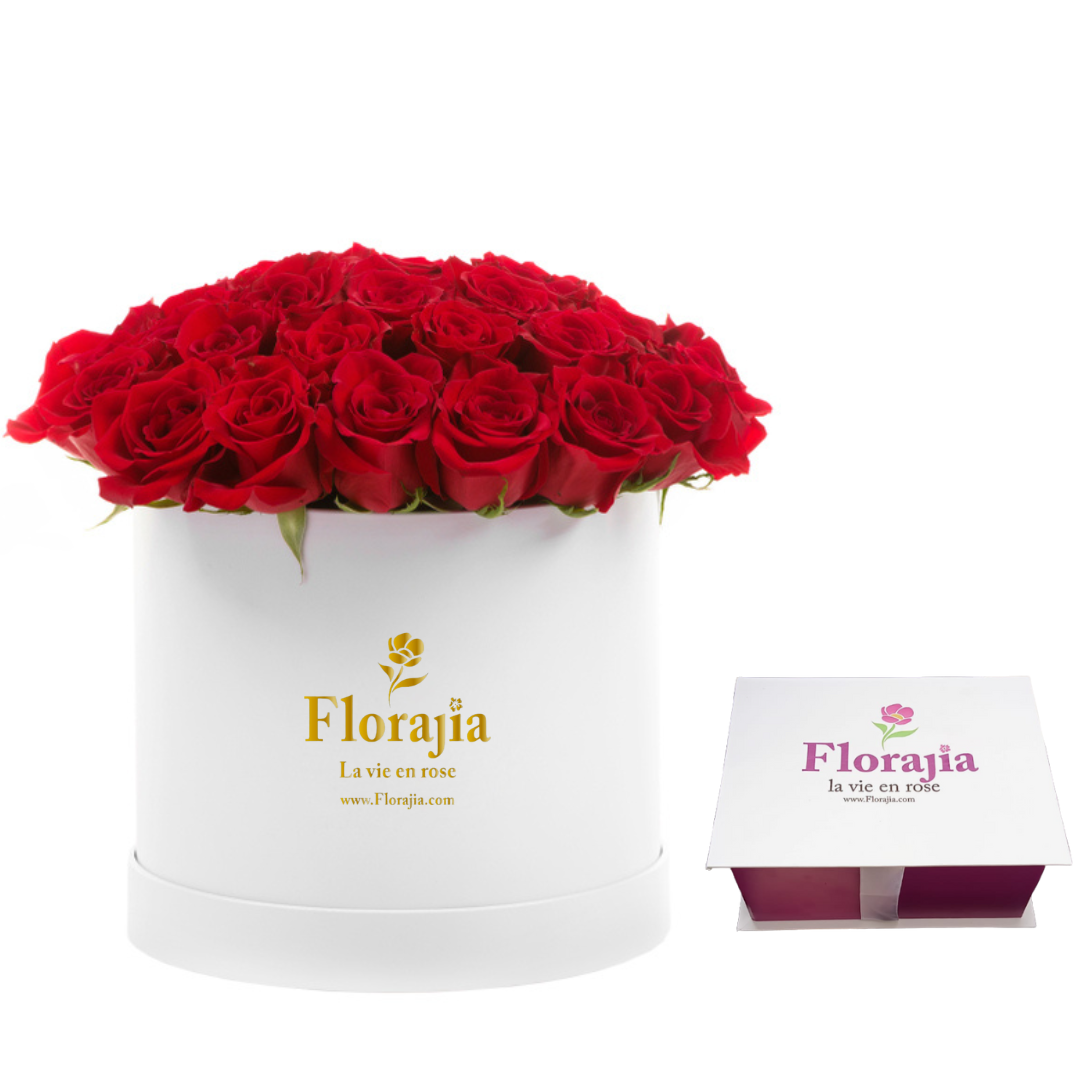 boîte de fleur une boîte de fleurs décorative, un cadeau de fleurs.